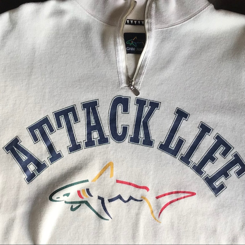 Greg Norman Cream Sweater “Attack Life”